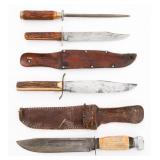CIVILIAN STAG HORN FIXED BLADE KNIVES