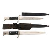 WWII GERMAN K98 FIRE POLICE & STANDARD BAYONETS
