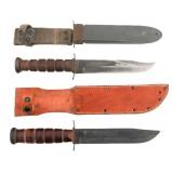 WWII USN ROBESON & CAMILLUS MkII UTILITY KNIVES