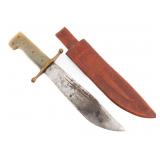 WWII US COLLINS & CO. No.18 GREEN HORN BOWIE KNIFE
