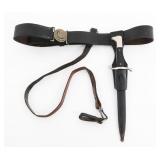 GERMAN WEIMAR REPUBLIC FIRE BRIGADE BELT & BAYONET