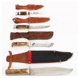 STAG HORN FIXED BLADE KNIVES
