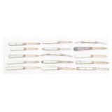 ENGLISH STERLING SILVER FOLDING FRUIT KNIVES