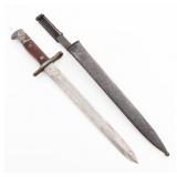 US ARMY MODEL 1892 KRAG BAYONET WITH SCABBARD