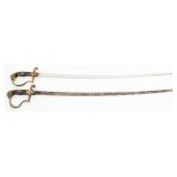 WWII GERMAN ARMY OFFICER LION HEAD DRESS SWORDS