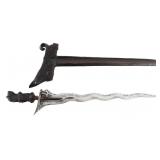 SOUTHEAST ASIAN KRIS DAGGER WITH SCABBARD