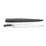 INDIAN MADE PESH-KABZ DAGGER WITH SCABBARD
