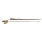 BRITISH P1827 NAVY OFFICER LION HEAD SWORD