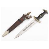 WWII GERMAN MODEL 1933 NUMBERED SS EM DAGGER