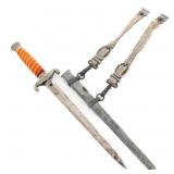 WWII GERMAN HEER M35 OFFICER DAGGER WITH SCABBARD