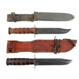 WWII USN MkII FIGHTING KNIVES by CAMILLUS & RCC