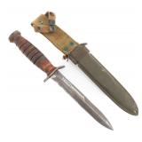 WWII US M3 FIGHTING KNIFE - IMPERIAL WITH SCABBARD