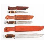 CIVILIAN STAG HORN FIXED BLADE BOWIE KNIVES