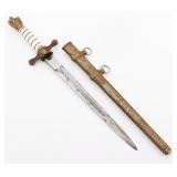 WWII GERMAN KRIEGSMARINE 2nd MODEL DRESS DAGGER