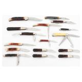 FOLDING POCKET KNIVES - REMINGTON, COLONIAL, CASE