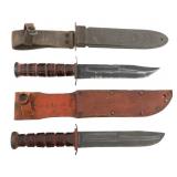 WWII USN ROBESON & CAMILLUS MkII UTILITY KNIVES