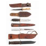 WWII - COLD WAR US KA-BAR Mk II & THEATER KNIVES