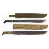 WWII US M1942 MACHETES WITH SCABBARDS
