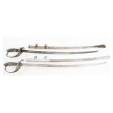 US ARMY MODEL 1902 OFFICER SWORDS WITH SCABBARDS