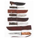 WWII US FIGHTING & UTILITY KNIVES WITH SHEATHS