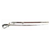 WWI GERMAN FIREMAN OFFICER LION HEAD DRESS SWORD