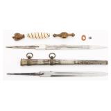 WWII GERMAN KRIEGSMARINE OFFICER DAGGER PARTS