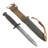 WWII US M3 FIGHTING KNIFE by CASE WITH SCABBARD