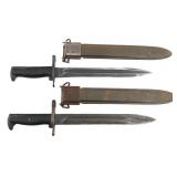 WWII US ARMY M1905E1 & M1 BAYONETS by ONEIDA & AFH
