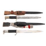 WWII GERMAN K98 SAWBACK & STANDARD DRESS BAYONETS
