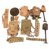 WWI US ARMY M1917 HELMET & FIELD GEAR