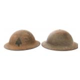WWI US AEF 89th & 91st DIVISION M1917 HELMETS