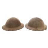 WWI US AEF 35th DIVISION M1917 DOUGHBOY HELMETS