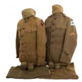 WWI US ARMY RAILWAY ENGINEER & POSTAL EM UNIFORMS
