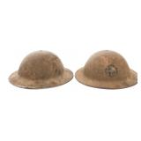 WWI US AEF 35th DIVISION M1917 "DOUGHBOY" HELMETS