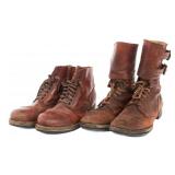 WWII US ARMY NAMED M43 BUCKLE & COMBAT BOOTS