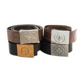 WWII GERMAN LUFTWAFFE, HJ, DAF & POLICE EM BELTS