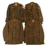 WWII US ARMY ENLISTED/NCO SERVICE TUNICS