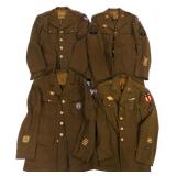 WWII US ARMY ENLISTED/NCO SERVICE TUNICS