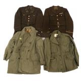 WWII US ARMY OFFICER TUNICS & M43 FIELD JACKET