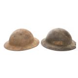 WWI US AEF 35th DIVISION M1917 DOUGHBOY HELMETS