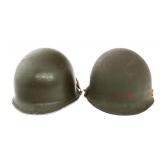 WWII US ARMY M1 COMBAT HELMETS