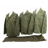 WWII US ARMY 2nd PATTERN HBT JACKETS & TROUSERS