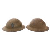 WWI US AEF 35th & 36th DIVISIONS M1917 HELMETS