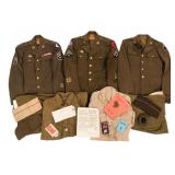 WWII US ARMY 96th ID & 11th ARMORED EM UNIFORMS