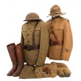WWI US ARMY 35th DIV 140th REGT HELMET & UNIFORM