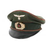 WWII GERMAN HEER ARTILLERY OFFICER VISOR CAP