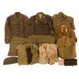WWII US ARMY ENLISTED/NCO UNIFORM ITEMS