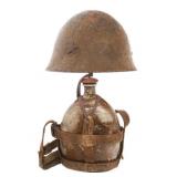WWII JAPANESE ARMY TYPE 90 HELMET & CANTEEN