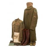 WWI US ARMY 4th DIVISION NAMED UNIFORM GROUPING