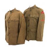 WWI US AEF 35th DIV MG BATTALION & 78th DIV TUNICS